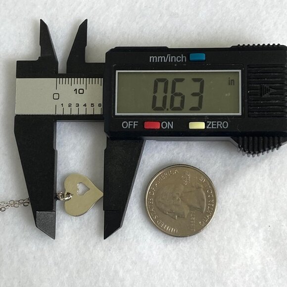 Sterling Silver 925 EFY Dainty Double Heart Pendant Necklace 18" Cable Chain - Picture 13 of 16